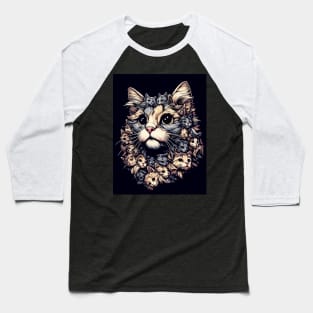 Abstract ragdoll cat portrait Baseball T-Shirt